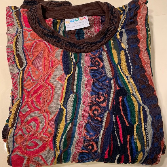 COOGI AUSTRALIA 100% COTTON MULTI colored SWEATER size xl - Picture 2 of 8